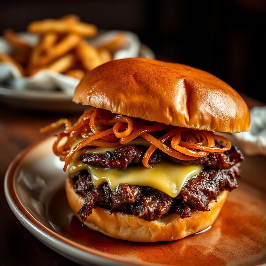 Smoked brisket burger