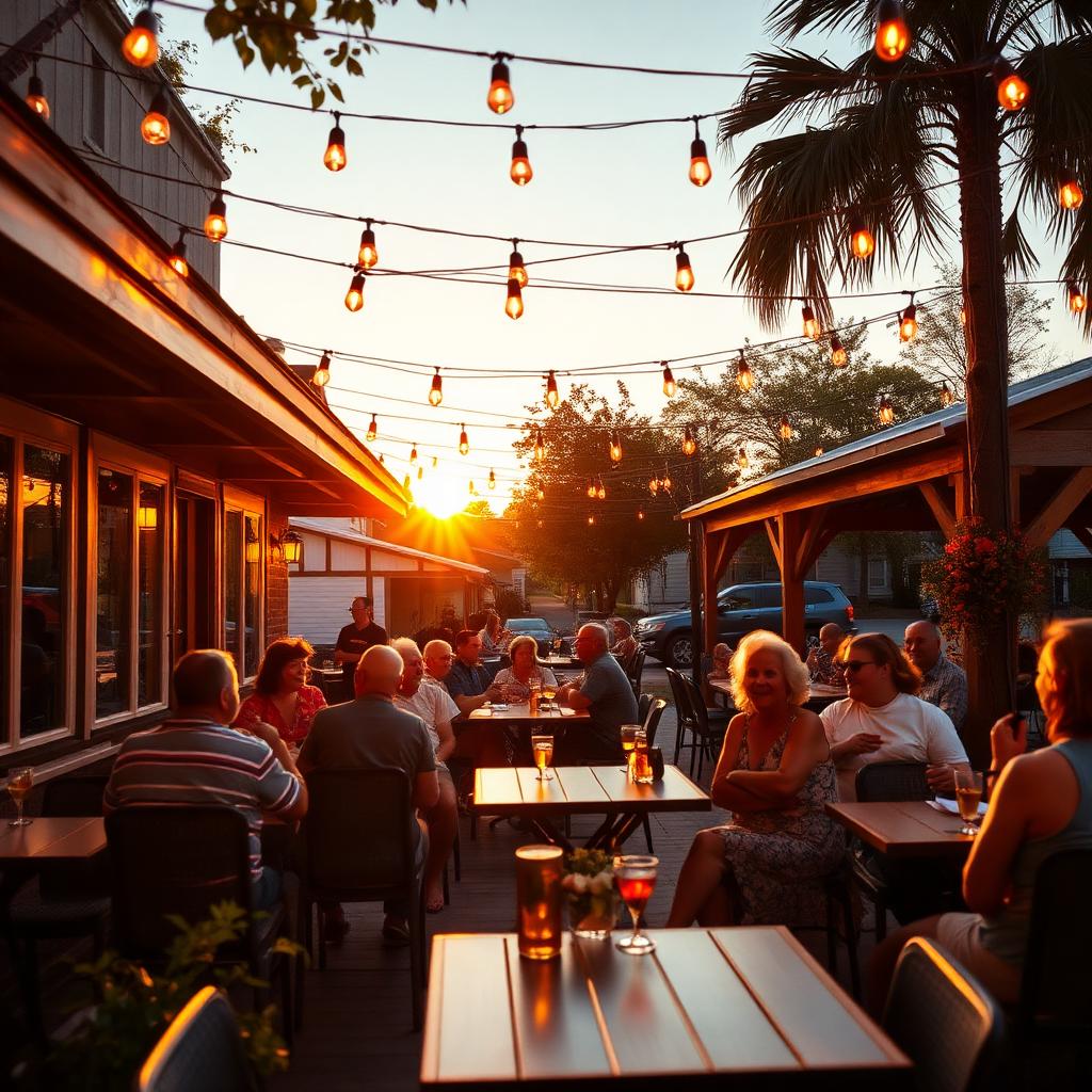 Patio at golden hour